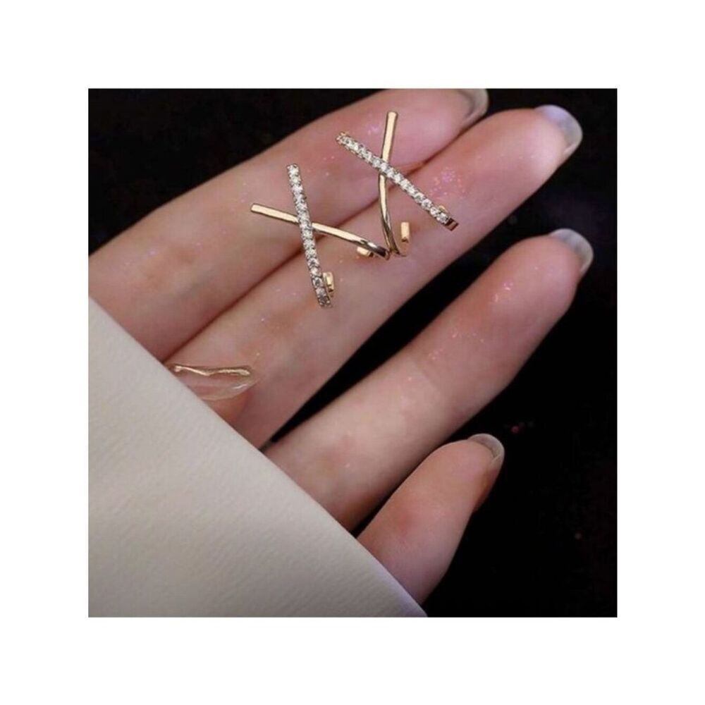 Chic Gold and Silver Women's Earrings